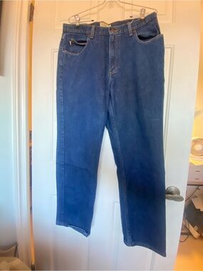 L.L. Bean Straight-Leg Dark Blue Denim Jeans